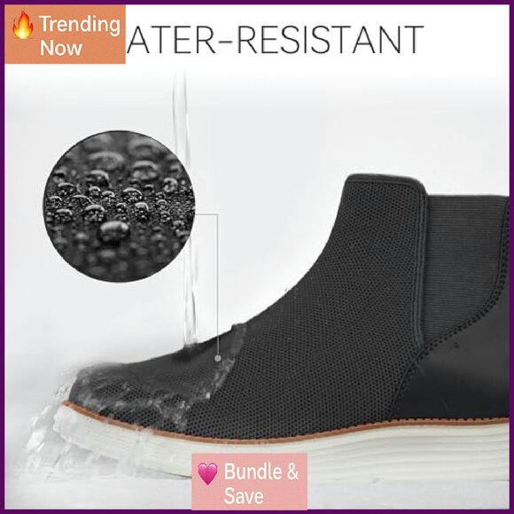 Waterproof Chelsea Boots Slip On Orthopedic Wide Toe Comfortable Walking - Picture 5 of 8